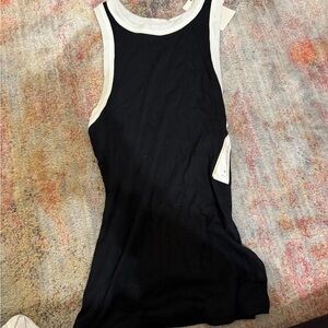 a new day Black and White Tank Top